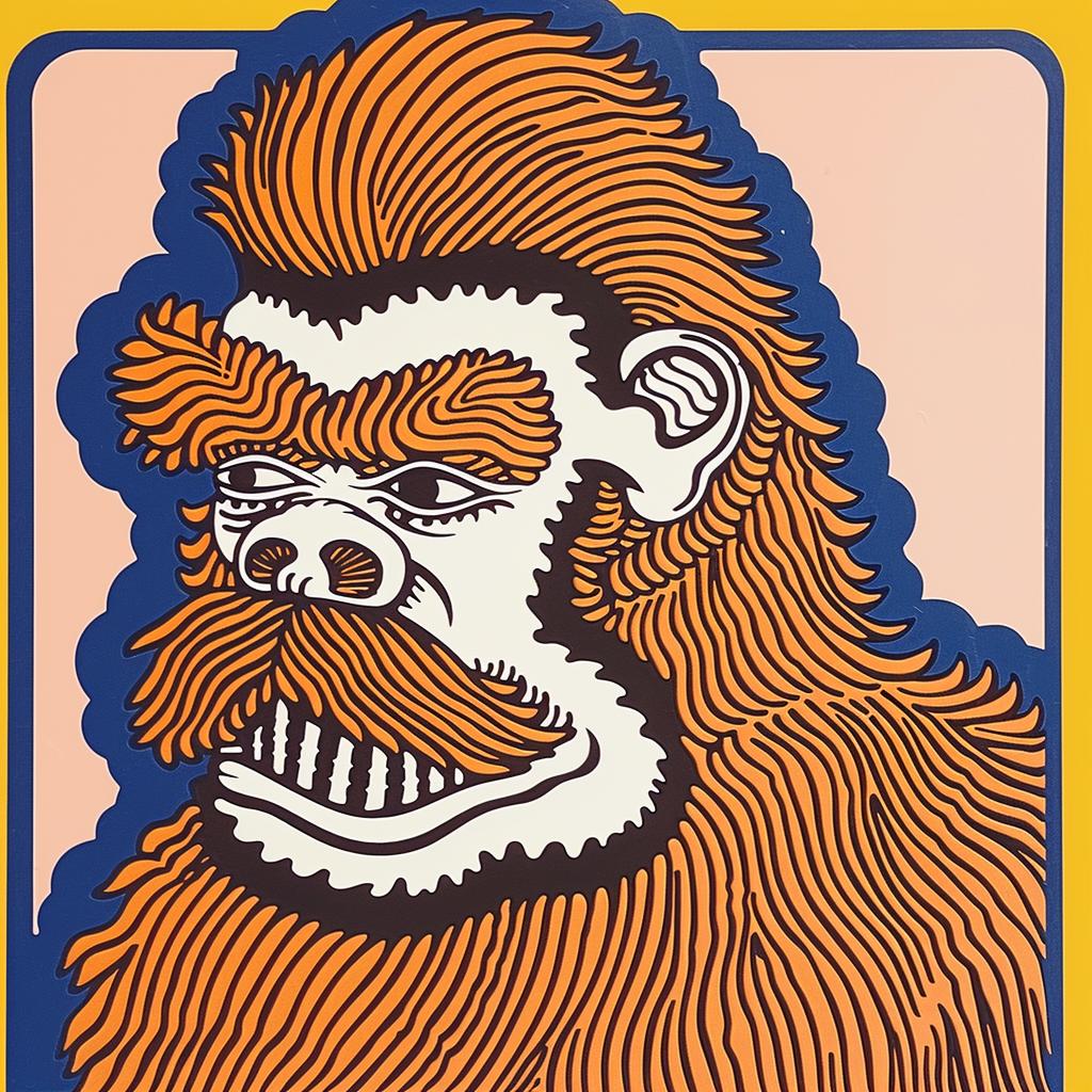 Bigfoot  portrait  poster  music  band  illustration  whimsical  mythical  humor  art 962530