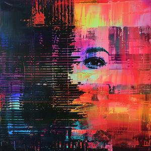chromolithography  woman  portrait  red  background  art  abstract  colorful  vivid  emotion 1041103