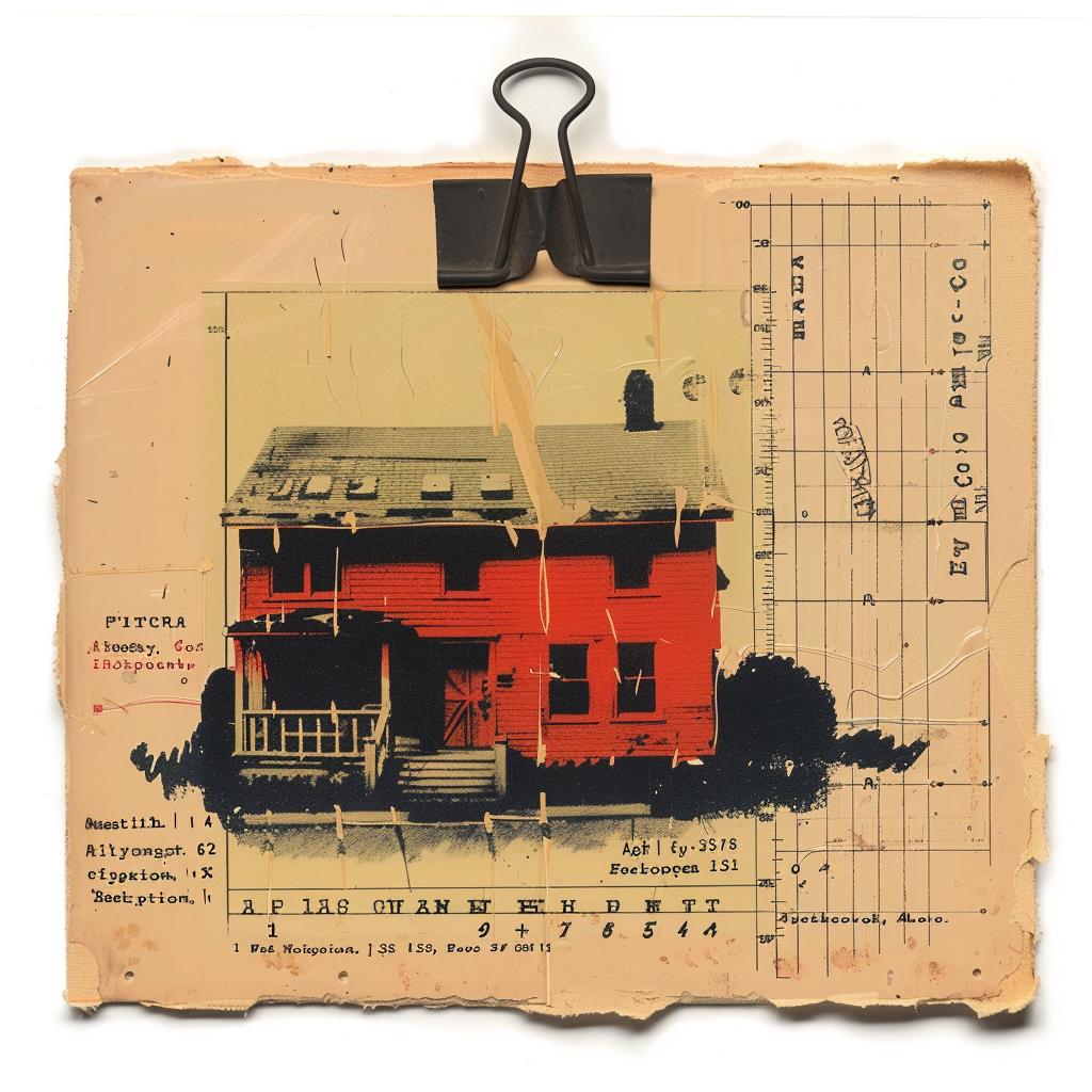 house  red  clip  encaustic  Alec  palette-knife  impasto  design  paper  simple 969700