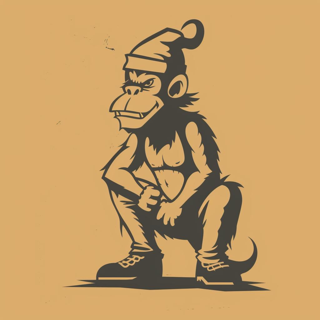 aggressive  monkey  hat  stool  santa  cartoon  street  culture  simple  minimal 959421