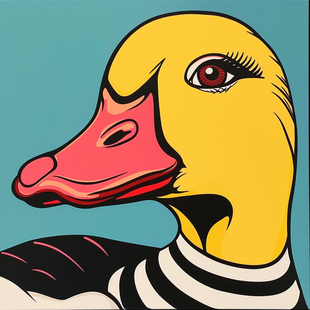 duck  painting  shirt  colorful  whimsical  nature  animal  art  playful  humorous 973247