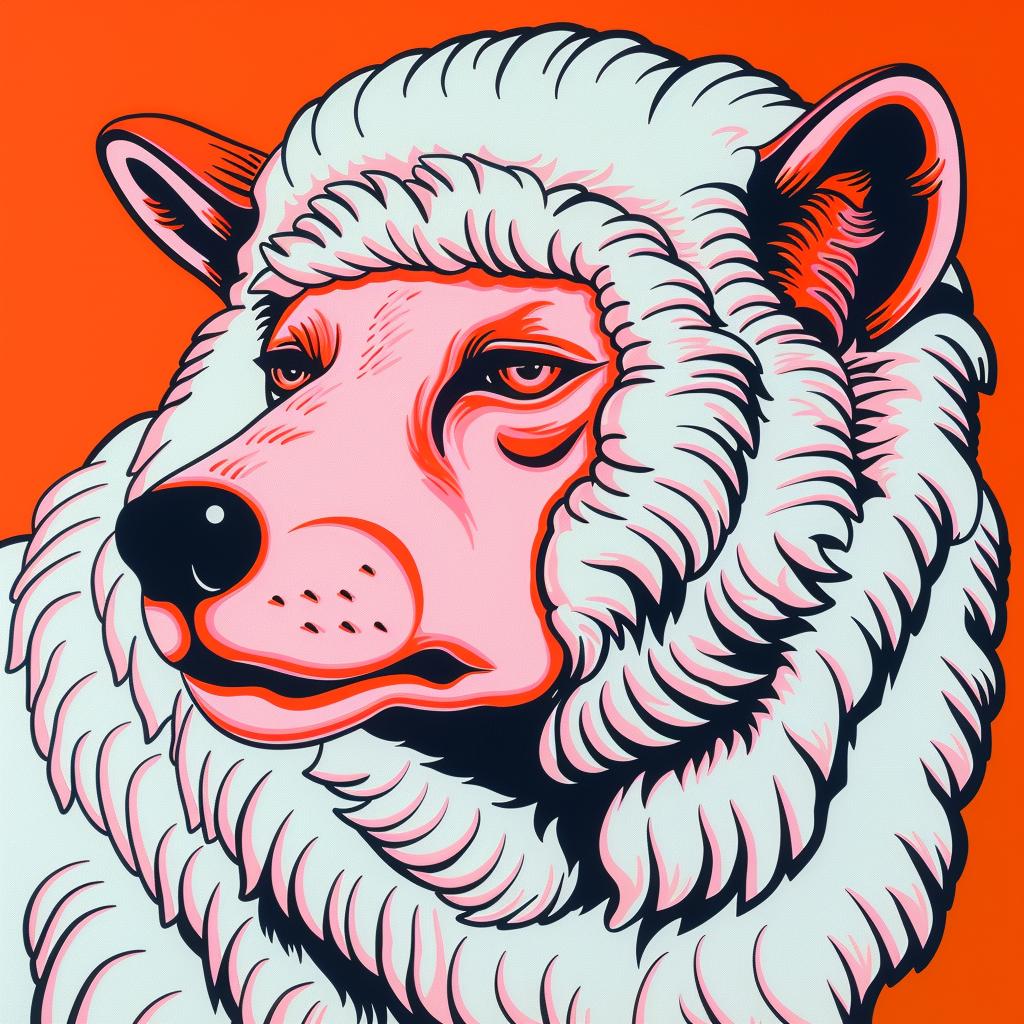 mythical  creature  wolf  sheep  hybrid  painting  fantasy  unique  artistic  imaginative 941207