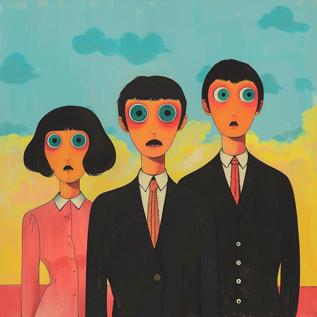 surreal  album  cover  Joan  Cornella  witty  charming  painting  eyes  unexpected 1019180