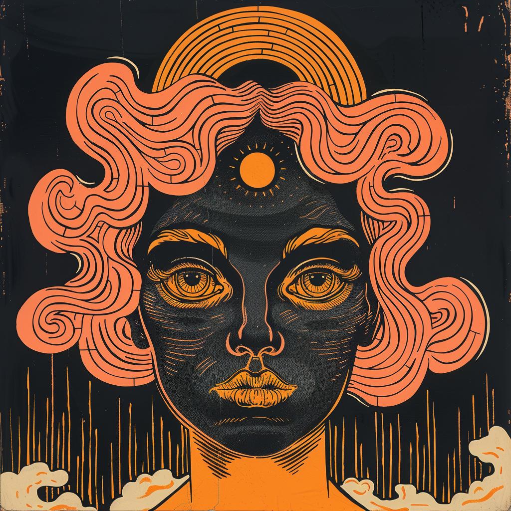 poster  art  woman  curly  hair  Joan  Cornella  provocative  dark  themes 933735