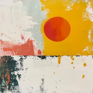 minimalist  risography  encaustic  red  sun  orange  abstract  painting  joy  El Lissitky 1062339