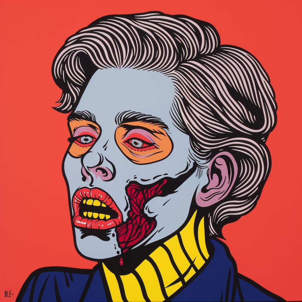 zombie  painting  yellow  face  horror  abstract  bleak  art  character  surreal 972928