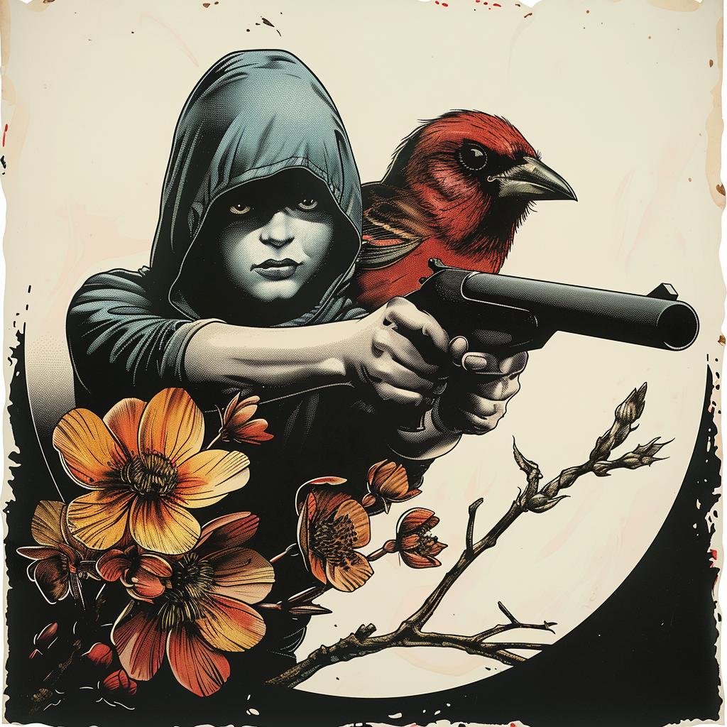 woman  gun  bird  illustration  chromolithography  art  nature  stylized  character  wildlife 924436
