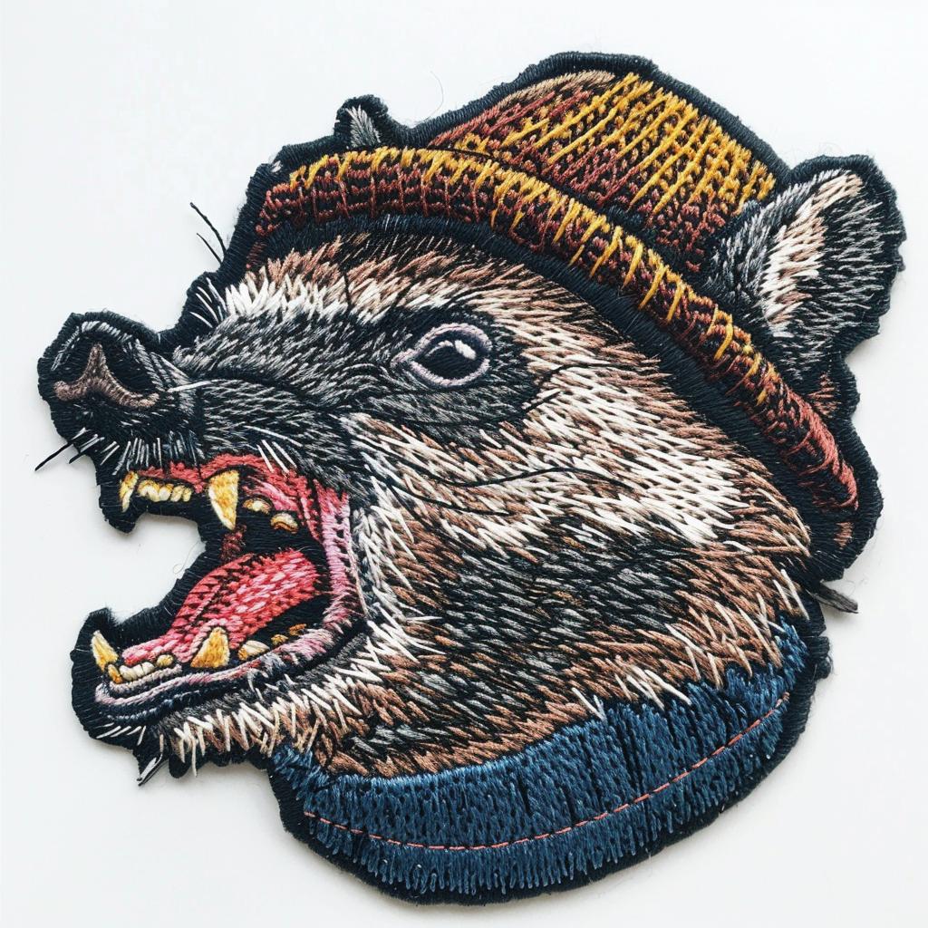 patch  streetwear  chenille  javelina  angry  contrast  stitches  simple  minimal  culture 955024