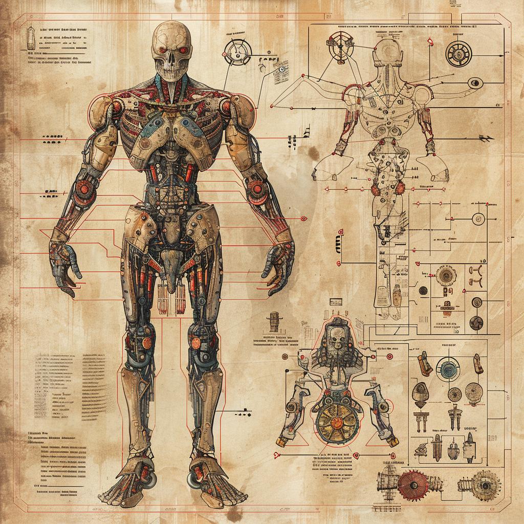 codex  anatomy  steampunk  robot  gears  cogs  schematic  drawing  art  vintage 1016501