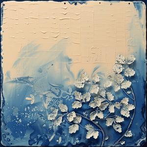 encaustic  paint  palette-knife  impasto  flowers  blue  white  art  nature  still-life 1066467
