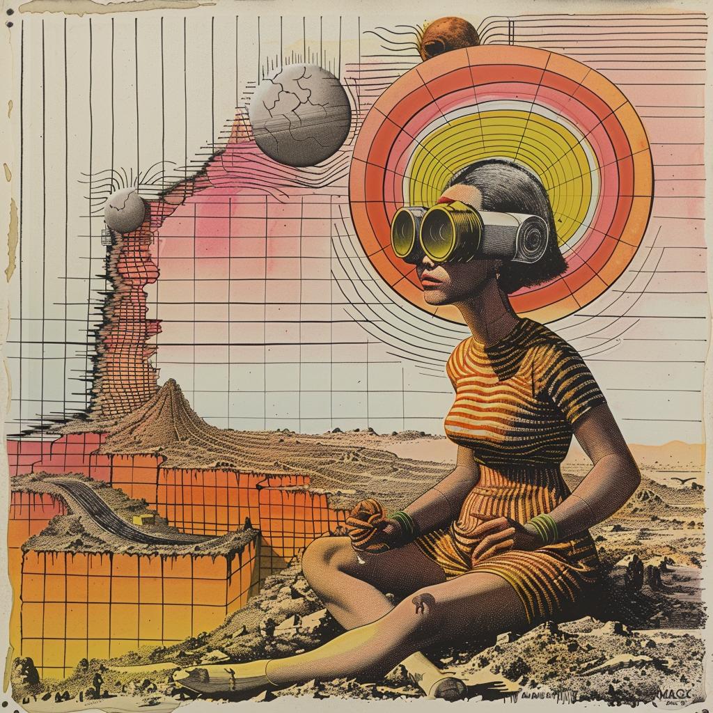 album  woman  globe  sitting  ground  1980s  pop  music  artwork  illustration 1035578