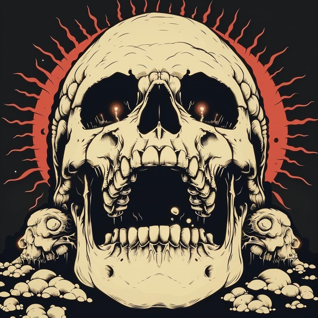 skull  dark  background  sun  terror  art  occult  introspective  naturalistic  machine 931554