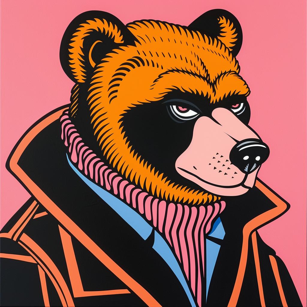 bear  jacket  scarf  painting  artwork  whimsical  animal  cozy  illustration  stylized 973848