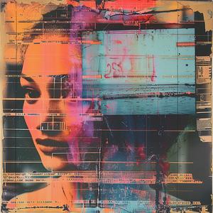 woman  face  words  chromolithography  TV  glitch  typography  artistic  conceptual  modern 1041089