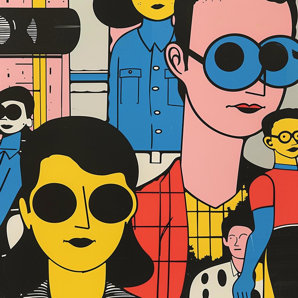 surreal  poster  people  sunglasses  woman  dog  creative  Dick  Bruna  vibrant 1019592
