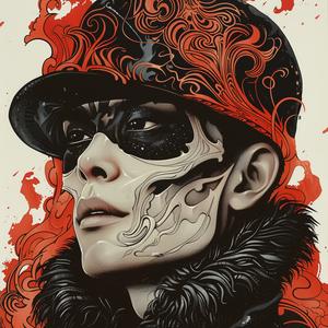 painting  man  skull  face  hat  art  surreal  symbolist  creative  style 1077562