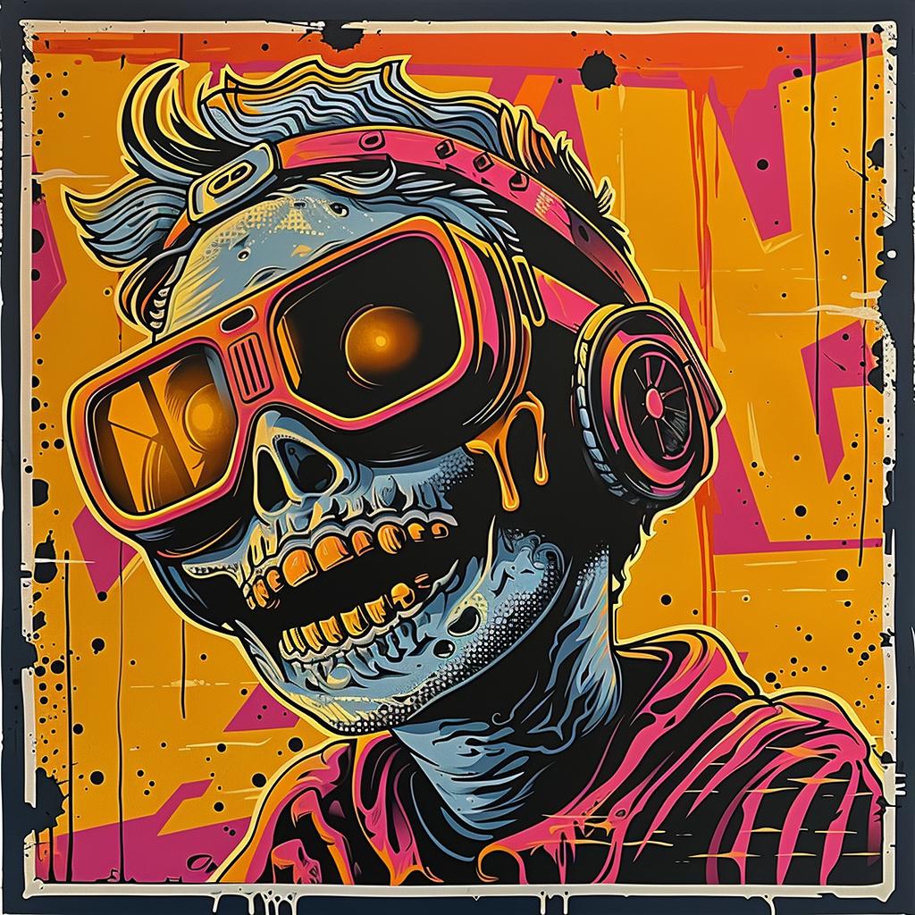 poster  skull  headphones  aggressive  urban  streetwise  graphic  art  visual  design 948979