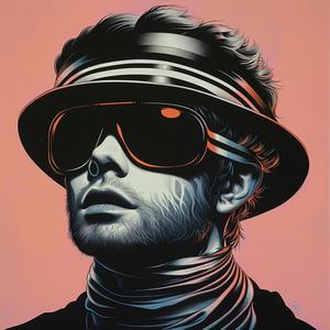 surreal  man  sunglasses  hat  Mitsumasa  Anno  Troy  Brooks  Risograph 1077446