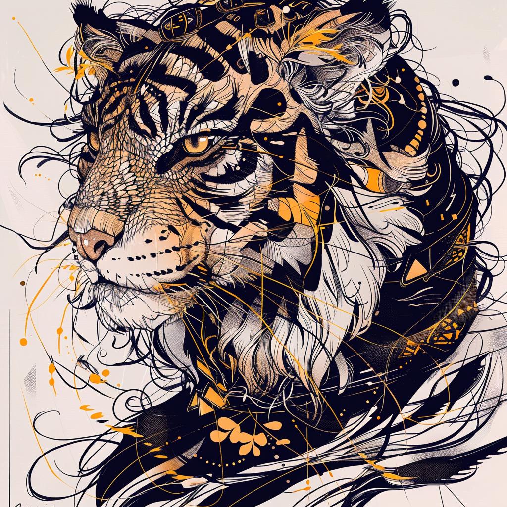 mythical  creature  dragon  tiger  hybrid  fantasy  exotic  powerful  unique  colorful 952631