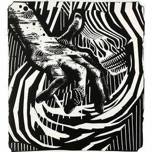 drawing  hand  zebra  pattern  monochrome  black  white  risograph  photocopy  abstract 1070917