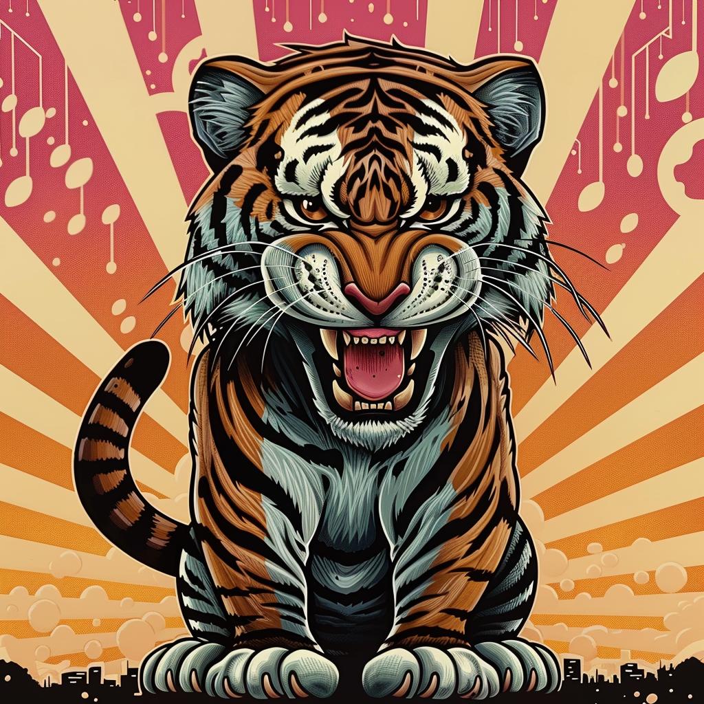tiger  mouth  open  eyes  animal  illustration  wildlife  beautiful  nature  fierce 1032828