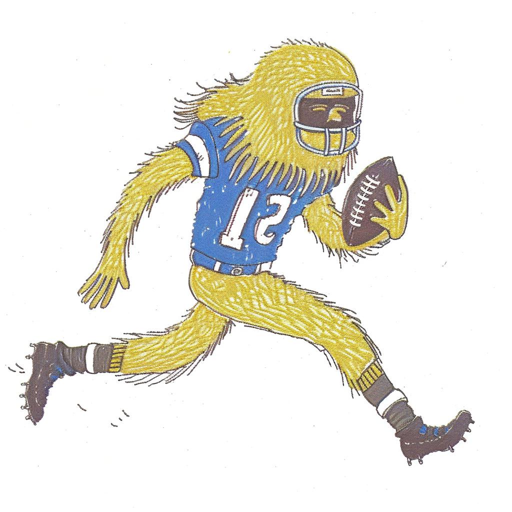 football  player  uniform  helmet  running  dynamic  cartoon  action  sports  energetic 940335