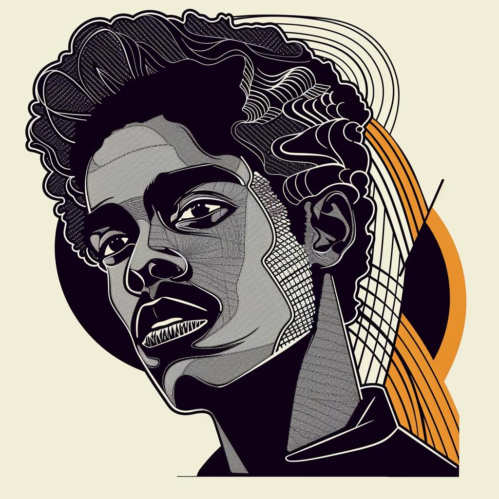 Pop  Art  african-american  man  design  black  orange  contemporary  bold  style 937723