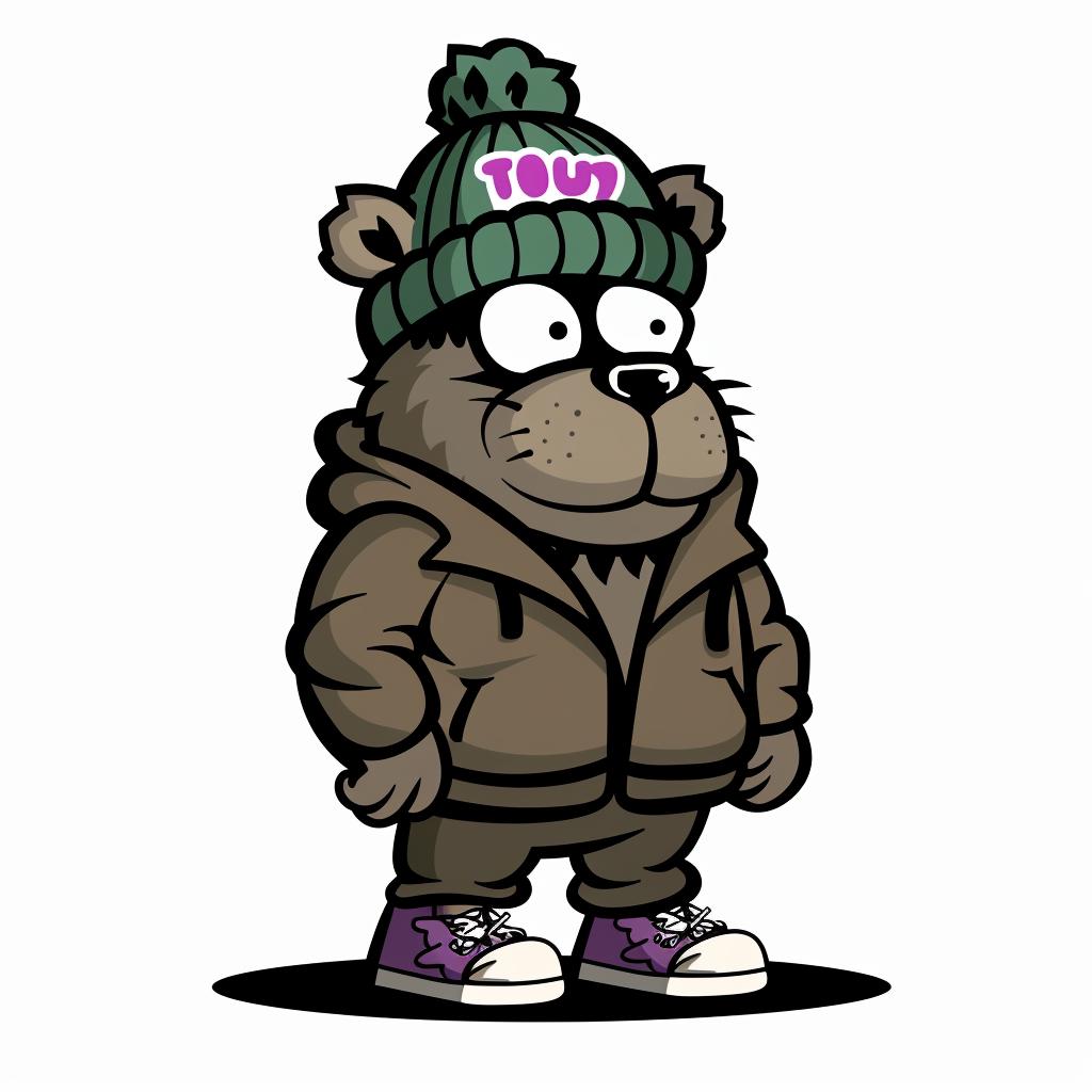 animal  streetwise  cartoon  aggressive  minimal  hat  jacket  urban  character  style 956172