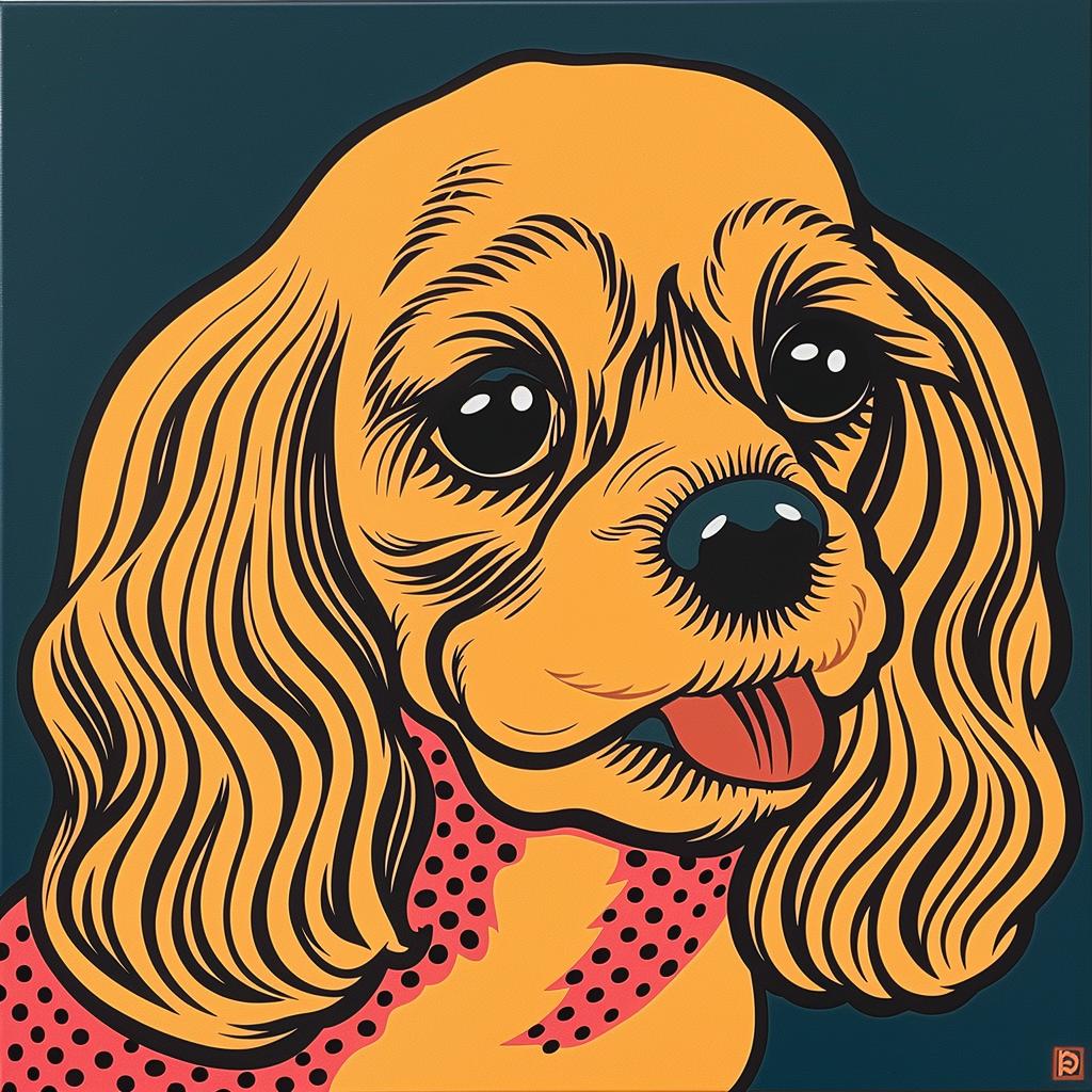cocker  spaniel  dog  polka  dots  canvas  art  print  cute  pet 973274