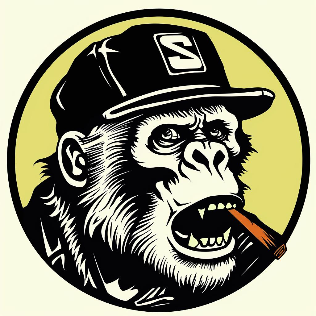 gorilla  cap  cigar  masculine  bold  humorous  cartoonish  personality  attitude  vibrant 939907
