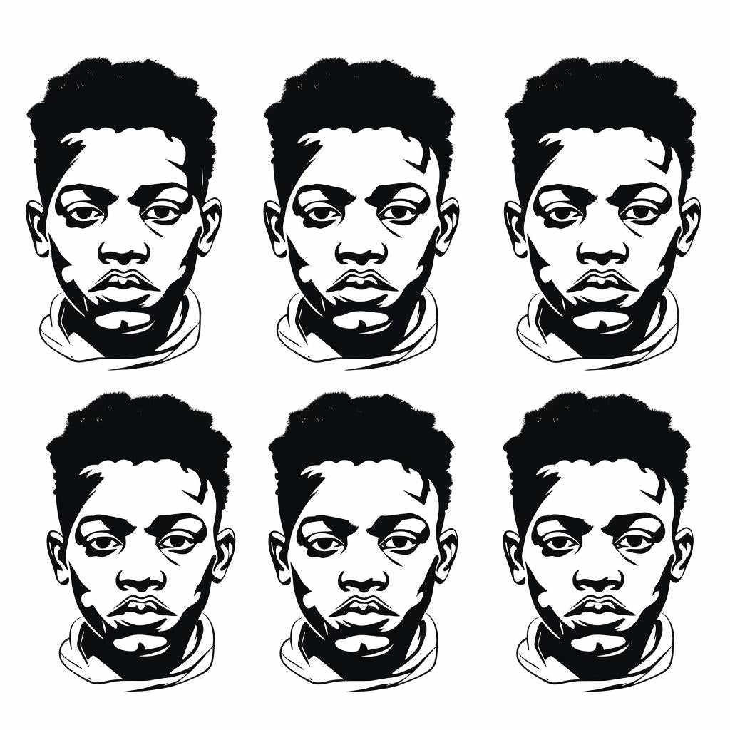 blackandwhite  faces  thick  vintage  iconic  graphic  vector  art  expressive  portraits 937680