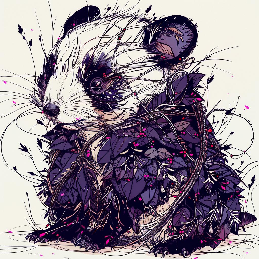 mythical  creature  hybrid  rat  panda  fantasy  unique  exploration  design  flowers 953000