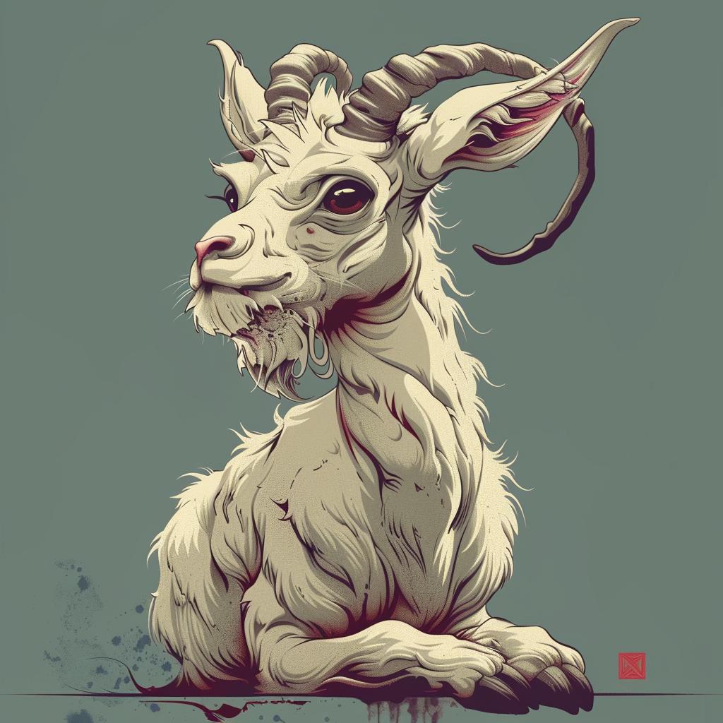 mythical  creature  goat  horns  blood  fantasy  nature  dark  surreal  exploration 941398