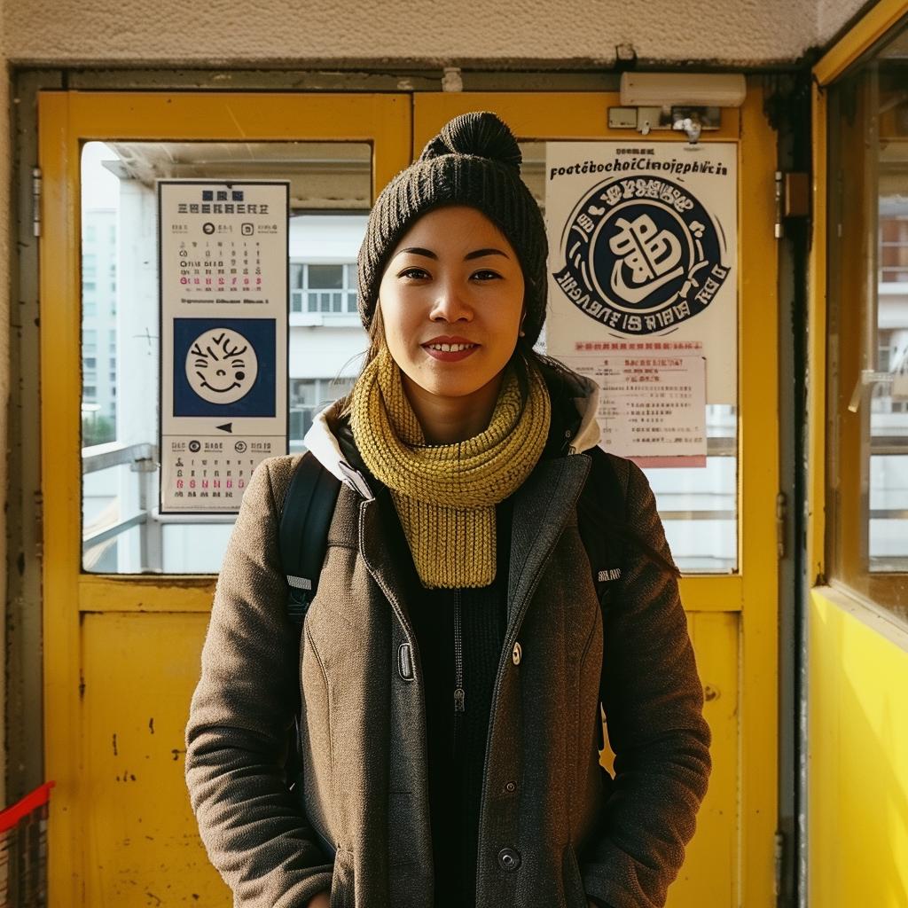 Japanese  woman  aggressive  streetwise  minimal  culture  hat  urban  portrait  stylized 956809