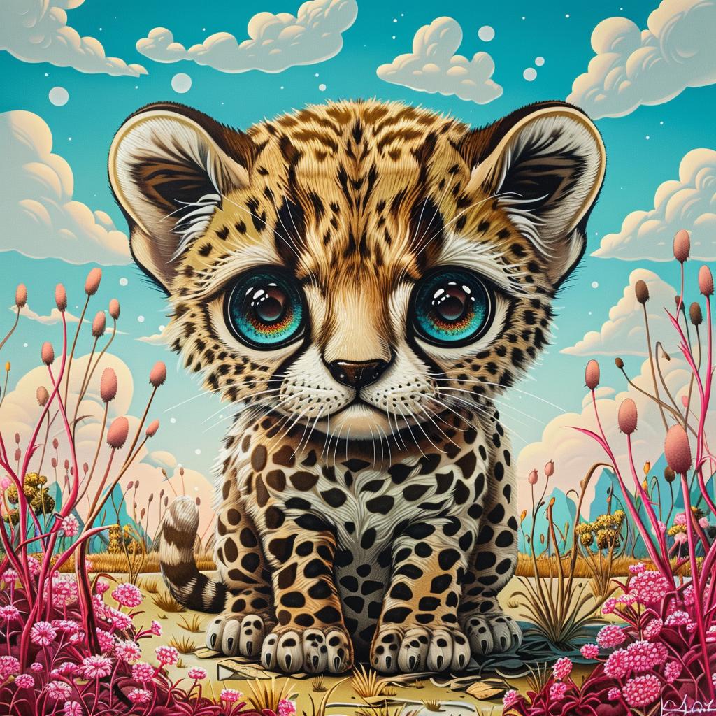 cheetah  kawaii  painting  leopard  wild  nature  colorful  art  adorable  cute 1033308