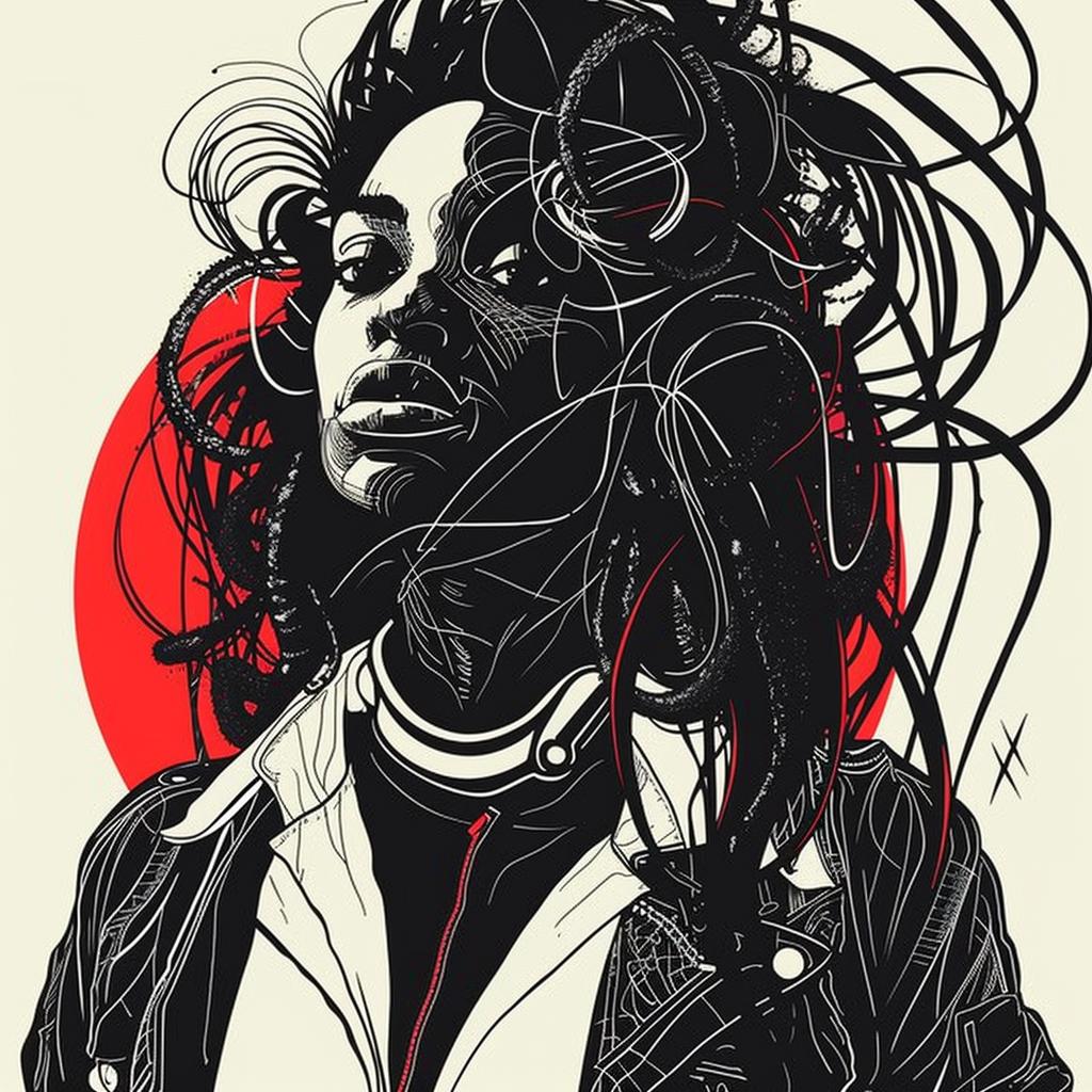 PopArt  ViolaDavis  AfricanAmerican  model  longhair  TroyBrooks  whitebackground  redsun  abstract  colorful 938976