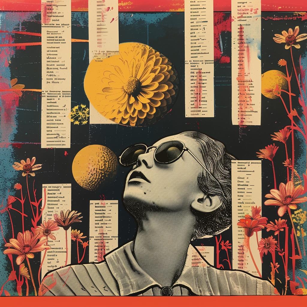 collage  woman  flowers  words  flowerpunk  art  digital  vibrant  mixedmedia  expression 940063