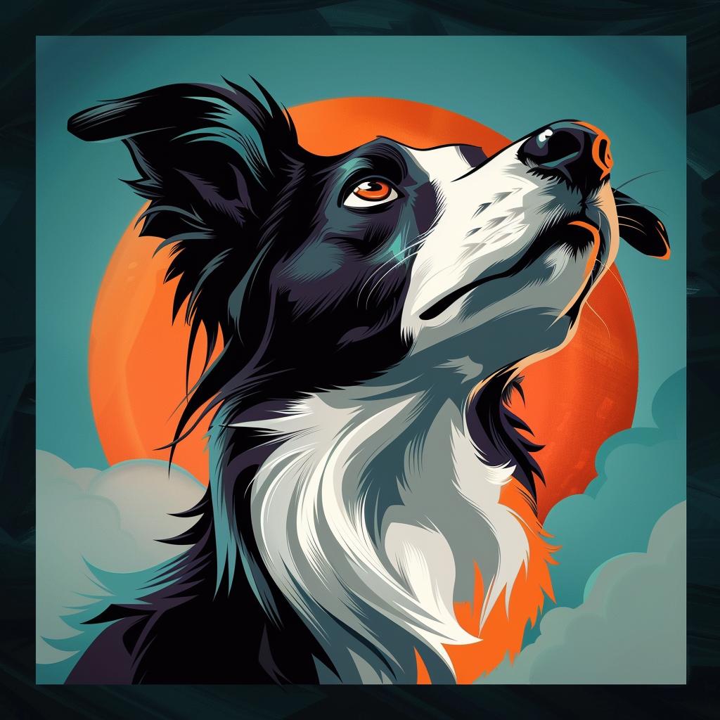 dog  bordercollie  portrait  canine  artwork  realistic  illustration  animal  title  art 1026250