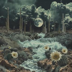 desert  cactus  water  landscape  surreal  nature  high-contrast  highlights  storm  flowers 1038883
