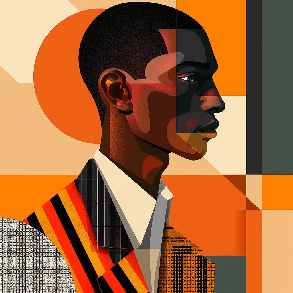 abstract  minimalist  portrait  geometric  elegance  colorful  stylish  modern  contrast  bold 929299