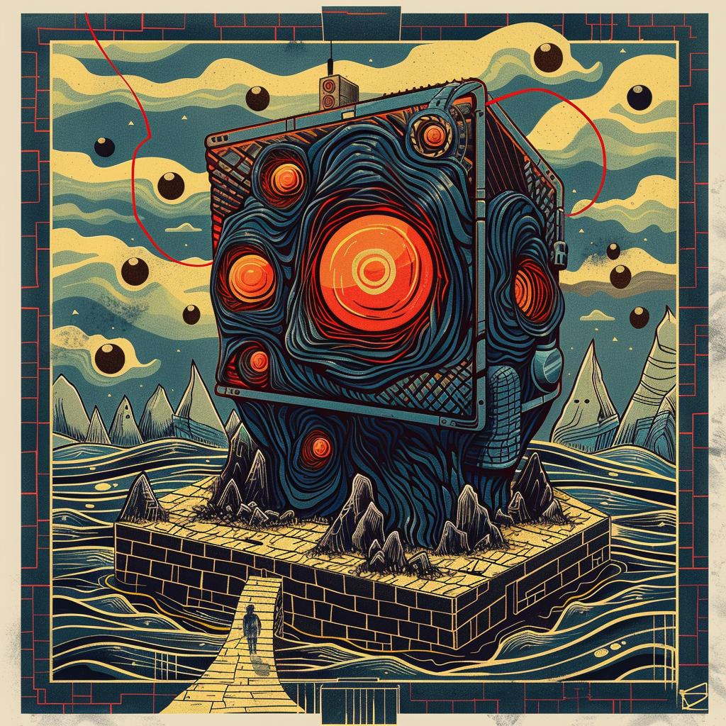surreal  album  cover  axonometric  colorful  creative  art  music  imaginative  abstract 973795