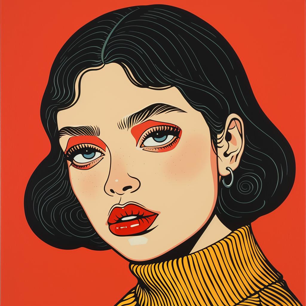 Popart  Illustration  Woman  Redeyes  Vibrant  Stylized  Colorful  Trendy  Contemporary  Creative 972659