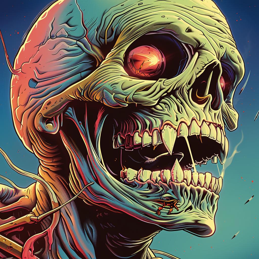 zombie  illustration  colorful  blood  horror  graphic  artwork  character  design  detailed 1024256