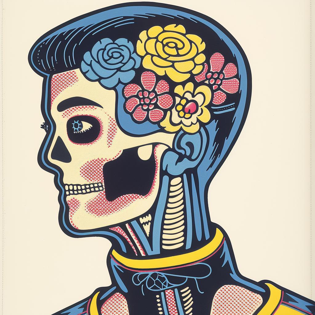 surreal  anatomy  skeleton  flowers  minimal  poster  creative  art  skull  visual 961546