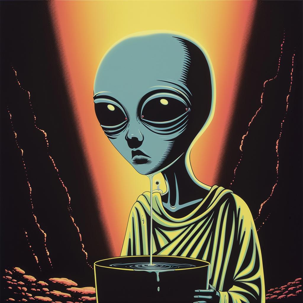alien  water  black  surreal  holding  simple  minimal  dark  conceptual  figurative 978512