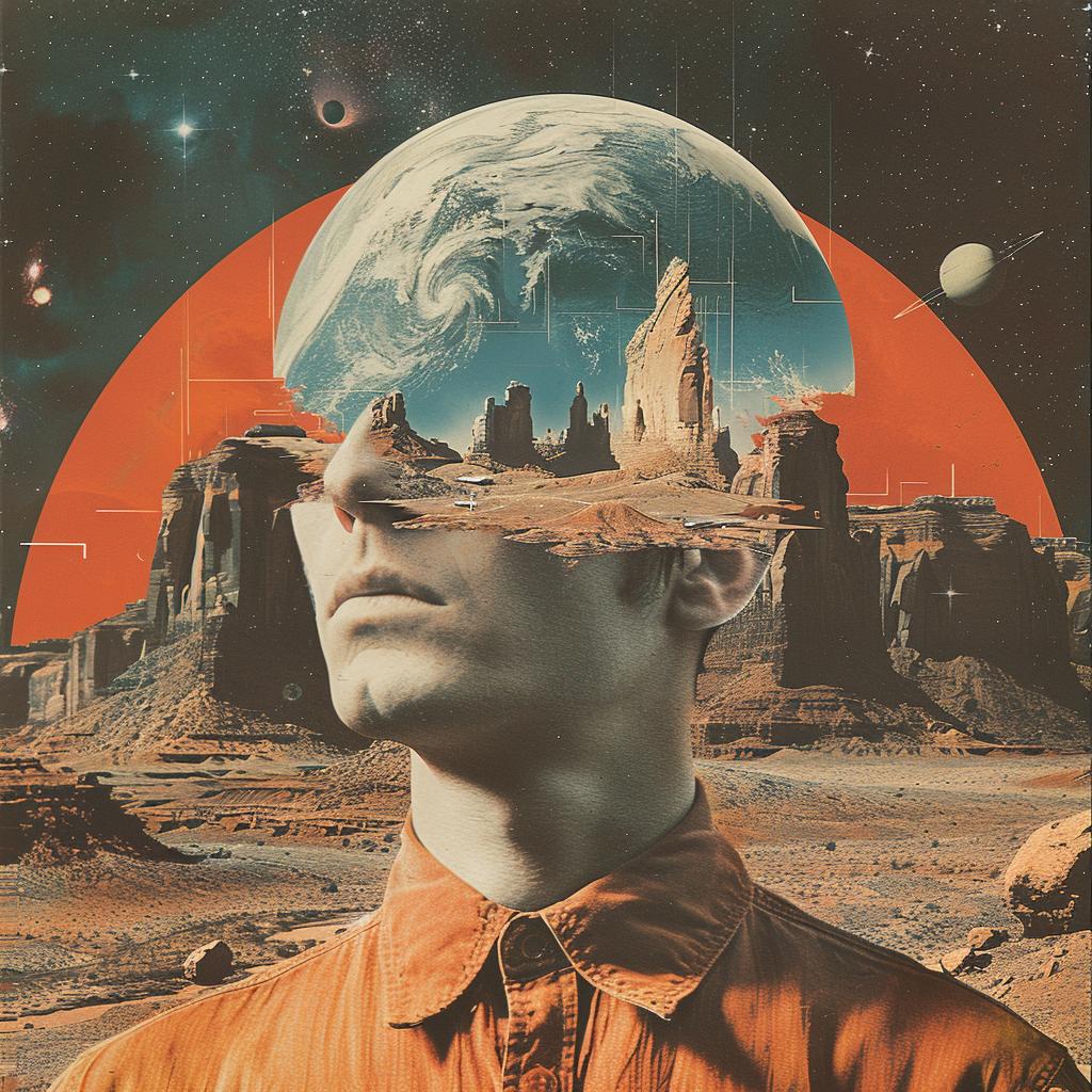 surreal  album  cover  man  planet  red  background  art  fantasy  visual 976143
