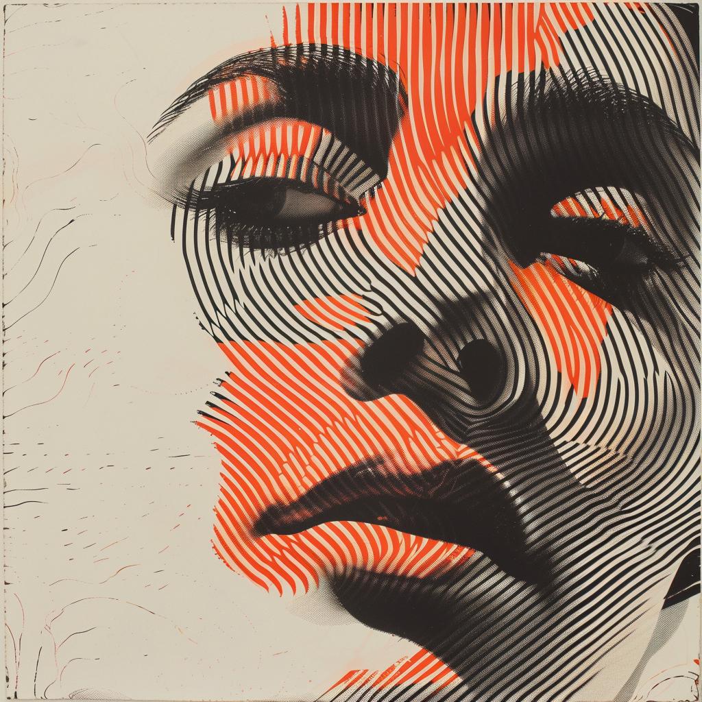 surreal  album  cover  screenprinting  abstract  female  face  painting  creative  art 960479