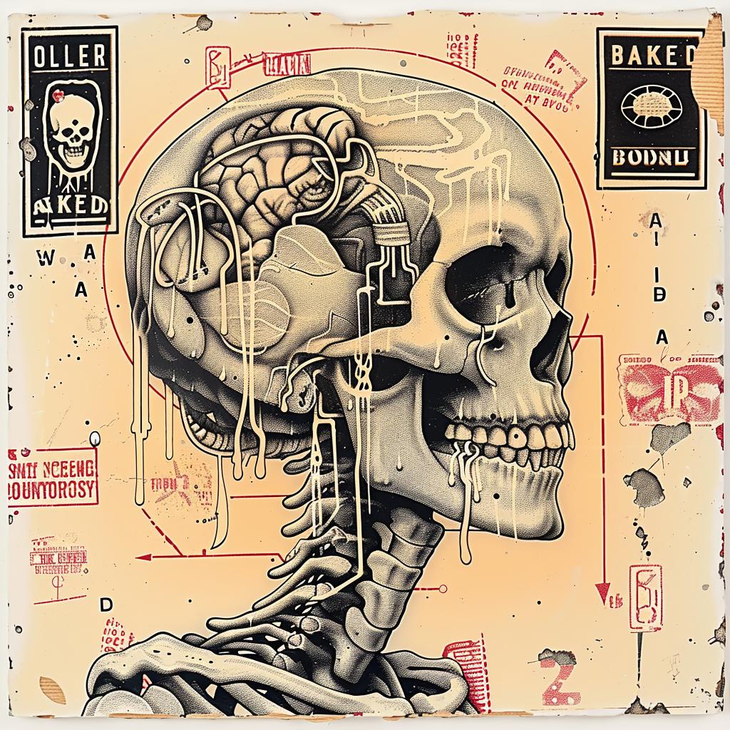 skeleton  brain  painting  dark  surreal  anatomy  artistic  realism  graphic  visual 1015631