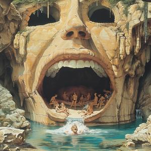 painting  cave  face  human  mouth  surreal  water  relaxing  psychedelic  dreamlike 1077985
