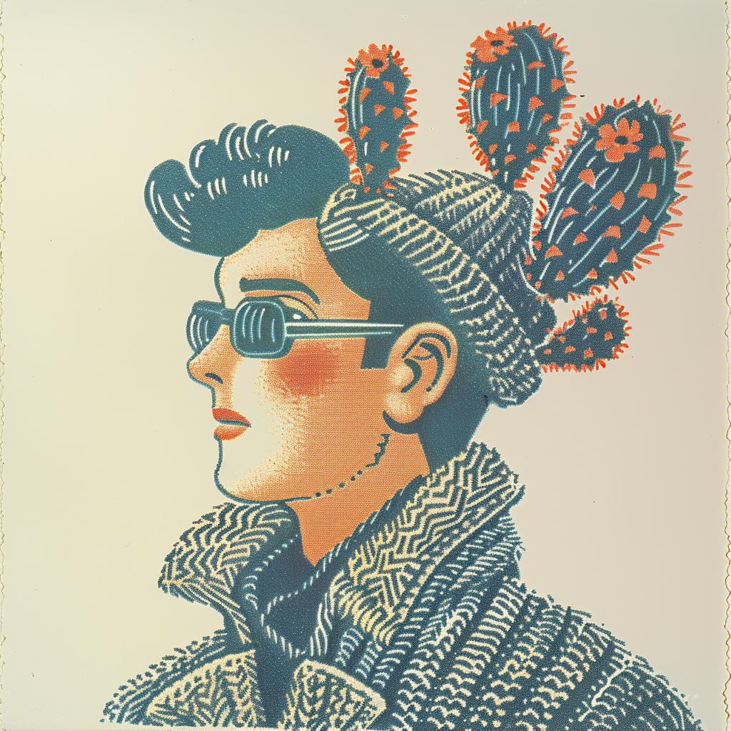 half-man  cactus  poster  hat  sunglasses  surreal  art  design  style  visual 962865